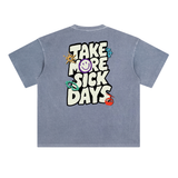 "CALL OUTSICK" VINTAGE TEE (BLUE)