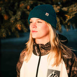 Two-Tone Knit Beanie (Blue & Navy)