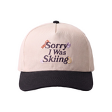 "SORRY I WAS SKIING" | HAT (BLACK/CREAM)