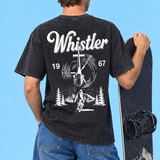 "FIRST FLIGHT" WHISTLER VINTAGE TEE (BLACK)