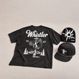 "FIRST FLIGHT" WHISTLER VINTAGE TEE (BLACK)