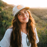 "LAKE TAHOE" | CANVAS TRADITIONAL HAT (GREEN AND CREAM)