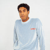 "OUTSICK" KNIT SWEATER | (Cream/Blue)