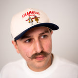 "STEAMBOAT SPRINGS" | CANVAS A-FRAME HAT (NAVY & CREAM)