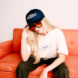 "FISH BONE" AEROMESH HAT | (Slate Blue)