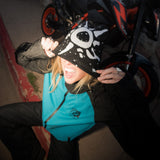 "THE SUN" BEANIE (BLACK/WHITE)